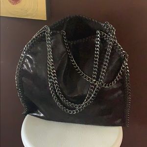 Black shoulder bag (vegan leather)